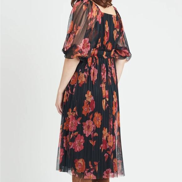 DR2 Sutton Floral Tulle Long Sleeve Dress Size M - Picture 3 of 9